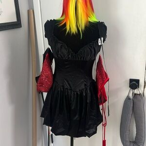 Frederick’s black lingerie dress & corset M/L